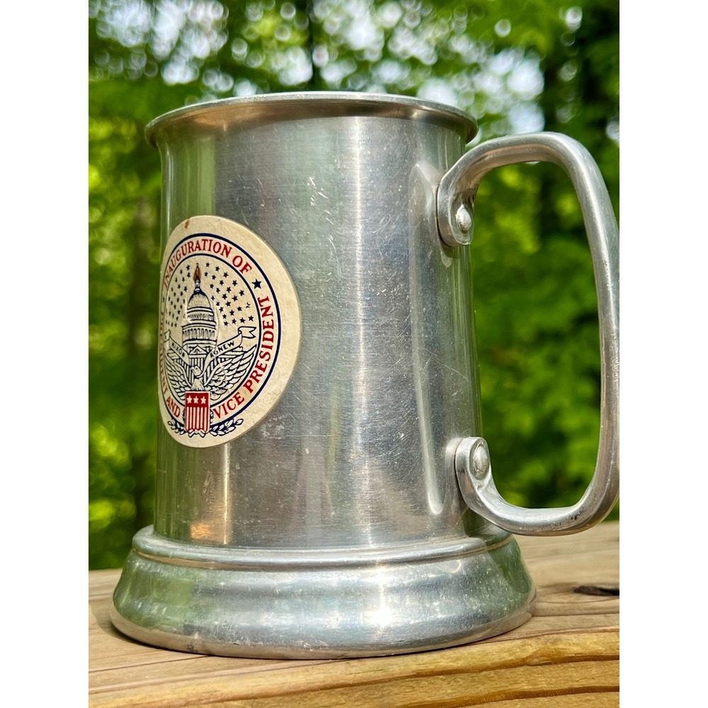 Tankard Nixon Agnew 1969 Presidential Inaugural Pewter Glass Bottom Stein Mug - Picture 7 of 16
